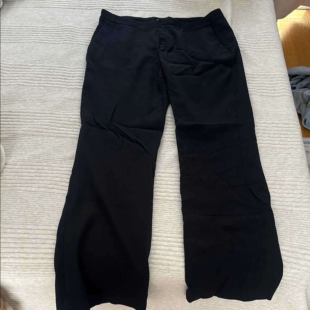 Zara Black Wide-Leg Trousers